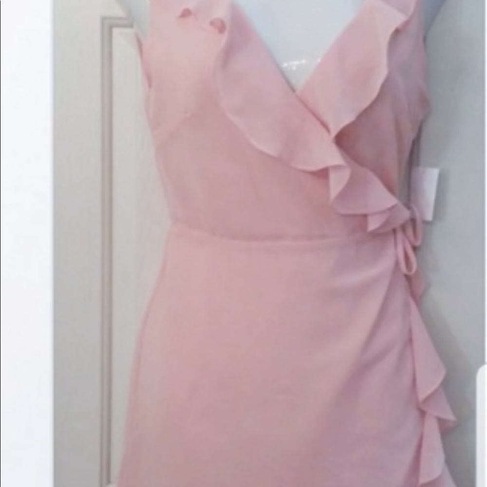Blush Ruffle Wrap Dress - Picture 2 of 7